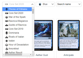 Magic: The Gathering card finder app